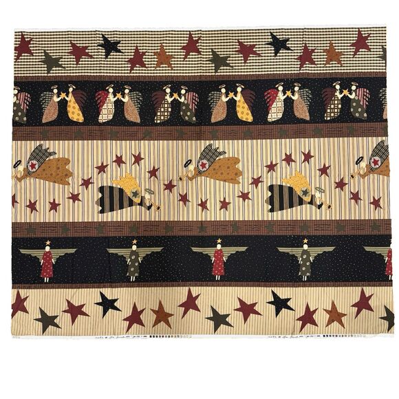Vtg Moda ANGEL Stripe Cotton Fabric Quilt Bundle Moda Barmmock & Patak Xmas - Picture 2 of 9